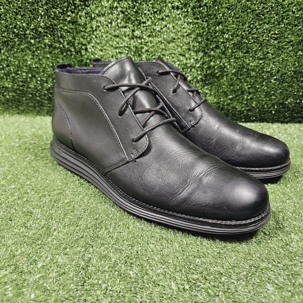 Cole Haan Original Grand Black Leather Ankle Chukka Boots Mens Size 11